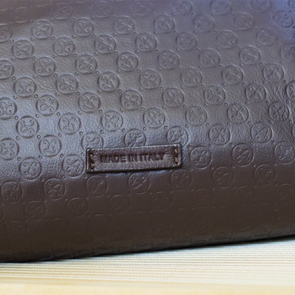 NWT Mens Made in Italy leather Massei Toiletry bag - Picture 4 of 8